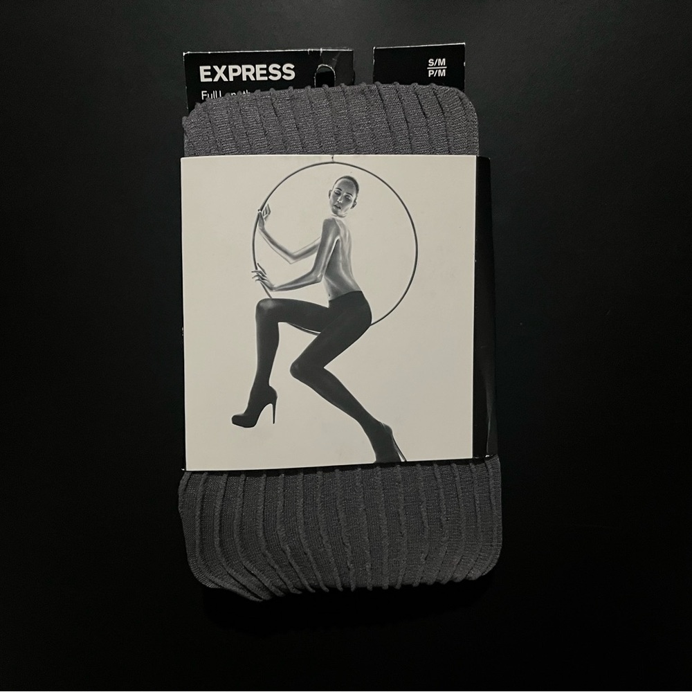 Express Full Length Tights - Grey - S/M - New With Tags
